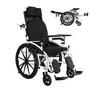 Silla de ruedas plegable y ligera, ayuda de movilidad de viaje todo terreno para el hogar, al aire libre y viajes, solución ideal para interiores y exteriores