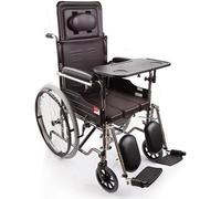 Silla de ruedas plegable y ligera, carrito de movilidad, estructura ligera de acero, transporte, silla de ruedas, silla plegable portátil