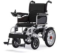 Silla de ruedas portátil de moda Freno electromagnético Scooter de acero al carbono inteligente de cuatro ruedas plegable automático de doble motor para personas mayores con discapacidad Negro