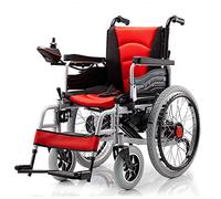 Silla de ruedas portátil de moda, plegable, con motores duales de “500 W”, batería dual, silla de ruedas de transporte de 24 V para personas mayores, color azul