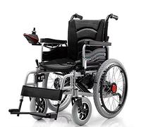 Silla de ruedas portátil de moda, plegable, con motores duales de “500 W”, batería dual, silla de ruedas de transporte de 24 V para personas mayores, color azul