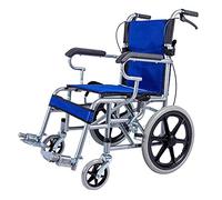 Silla de ruedas portátil de viaje, plegable con freno de mano de bloqueo, dispositivo antivuelco, neumático inflable, anciano, niño discapacitado, portátil