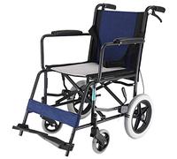 Silla de ruedas, portátil, ligera, de plegado rápido, doble freno, marco de acero reforzado de doble capa, neumático para discapacitados/ancianos, scooter de empuje, portátil