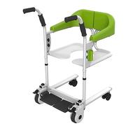 Silla de ruedas portátil para ducha, silla de ruedas, silla de ruedas para traslado en el hogar, silla de traslado para ancianos, silla portátil, mesita de noche, con bandeja de cama, 265 libras