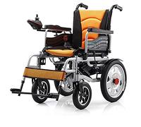 Silla de ruedas portátil para pacientes ancianos, scooter con inodoro para pacientes hemipléjicos con discapacidad de piernas mayores, color naranja