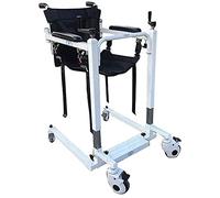 Silla de ruedas portátil para pacientes con traslado de movilidad silla de transporte de acero, palanca de cambios para el hogar para ancianos paralizados, personas con discapacidad, silla de ruedas