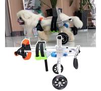 Silla de ruedas portátil para perros - Ayuda ajustable de 2 ruedas para perros pequeños, madres y larvas con lesiones de extremidades traseras - Cochecito de apoyo todo terreno para mascotas