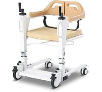 Silla de ruedas portátil para transporte de pacientes, asiento dividido de 180°, silla de transferencia portátil, inodoro junto a la cama, baño, silla de ruedas de transporte portátil para el hogar,