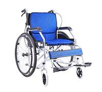 Silla de ruedas portátil plegable: silla de ruedas ligera para personas mayores con reposapiés extraíbles, dispositivo de ayuda a la movilidad para personas mayores, discapacitadas y discapacitadas