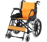 Silla de ruedas portátil plegable, silla de viaje de tránsito autopropulsada, dispositivo de movilidad, reposapiés, respaldo para personas mayores discapacitadas