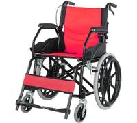 Silla de ruedas portátil plegable, silla de viaje de tránsito autopropulsada, dispositivo de movilidad, reposapiés, respaldo para personas mayores discapacitadas