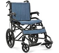Silla de ruedas portátil, silla de viaje de tránsito, ligera, plegable, cómoda, autopropulsada, para niños mayores con discapacidad