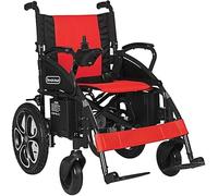 Silla de ruedas portátil Sillas de ruedas eléctricas Silla de ruedas de viaje de transporte propulsada liviana y plegable con pasamanos para discapacitados