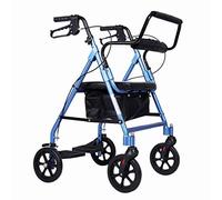 Silla de ruedas portátil súper ligera para adultos mayores plegable de compras asiento de 4 ruedas carrito rodante patinete de rueda de mano