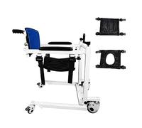 Silla de ruedas portátil taburete de ducha silla de ruedas elevador de paciente silla de ruedas para transferencia en el hogar con cojín suave y asiento de inodoro silla de transferencia para ancianos