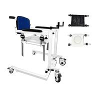 Silla de ruedas portátil taburete de ducha silla de ruedas elevador de paciente silla de ruedas para traslado en el hogar con cojín suave y asiento de inodoro silla de transferencia para ancianos