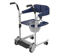 Silla de ruedas portátil taburete de ducha silla de ruedas elevador de pacientes silla de ruedas para transferencia en el hogar con asiento dividido de 180° para ancianos silla de transferencia silla