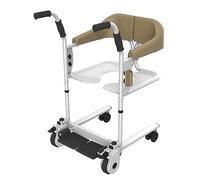 Silla de ruedas portátil taburete de ducha silla de ruedas elevador de pacientes silla de ruedas para traslado en el hogar con asiento dividido de 180° para ancianos silla de transferencia silla de