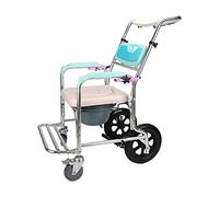 Silla de ruedas reclinable, cómoda junto a la cama con cojín impermeable y ruedas con freno, reposacabezas y apoyabrazos ajustables Sillas de ruedas para baño