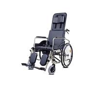 Silla de ruedas reclinable completa con respaldo alto y reposabrazos/piernas extraíbles Silla de ruedas ligera multifuncional con mesa de comedor Silla de ruedas manual para personas mayores