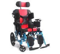 Silla de ruedas reclinable para adultos, de aluminio, ligera, plegable, de transporte, asiento de 18 pulgadas de ancho, silla de ruedas bariátrica con frenos de mano, plegable todo terreno, para
