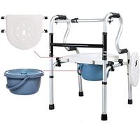 Silla de ruedas, rehabilitación médica para personas mayores, personas mayores, andador con ruedas de aluminio liviano, ruedas ajustables con asiento para personas mayores, discapacitadas