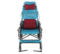 Silla de Ruedas Semi-Reclinada con Respaldo Alto, Silla de Ruedas Portátil Multifuncional Plegable, Liviana y Pequeña, Cómoda y Estable para Personas Mayores