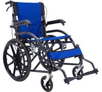 silla de ruedas Silla de Ruedas de Transporte Plegable de Acero al Carbono con Ruedas Delanteras giratorias con Frenos Dobles Silla de Ruedas móvil Manual Ligera silla ruedas