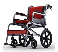 Silla de ruedas - Silla de ruedas ligera Silla de ruedas manual Silla de ruedas plegable para personas mayores Silla de ruedas ligera con asiento Silla de ruedas manual sin asiento, 93X65X87CM (Color