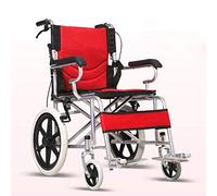 Silla de ruedas: silla de ruedas manual con frenos operados por un asistente, fácil de instalar y soltar, fácil de plegar, 58x82x87cm, naranja, negro,