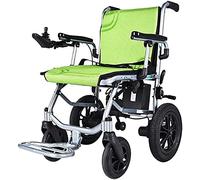 Silla de ruedas,Silla de ruedas plegable eléctrica, autopropulsada con batería extraíble, abrir/plegar en 1 segundo, silla de viaje de tránsito con asiento de 17,72 pulgadas de ancho, contro