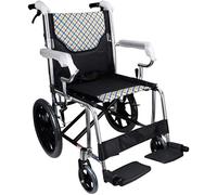 Silla de ruedas, silla de ruedas plegable, ligera, de aleación de aluminio, portátil, para discapacitados, carrito de paseo, simple, aleación de alumi