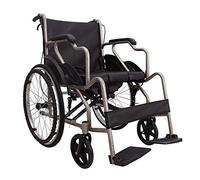 Silla de ruedas, Sillas de ruedas 19 kg Transporte plegable portátil Silla de ruedas Cómodo reposabrazos Reposapiernas oscilante 110 kg Soporte de carga Cómoda de asiento de 40 * 40 cm, Manual de sil