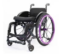 Silla de ruedas ultraligera, sillas de ruedas manuales autopropulsadas, sillas de ruedas deportivas plegables portátiles, silla de ruedas todo terreno con frenos de mano y ruedas traseras de liberac