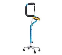 Silla de ruedas, vieja de cuatro pies, antideslizante, azul/plateada, con luz, bastón multiusos para anciano, bastón antideslizante con hospital, es muy amable de tu parte