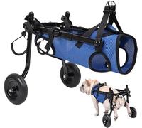 Silla de Ruedas y Carrito de Asistencia para Perro Discapacitado - Ajustable, Ligero para Mascotas Pequeñas y Medianas (Azul XS)