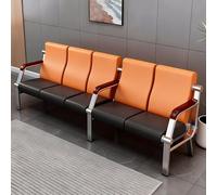Silla de sala de espera con reposabrazos, asiento de piel sintética para clínicas, aeropuertos, hospitales, bares, salones y mesa de prohibición, piel de oficina