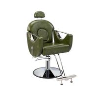 Silla de salón de barbero para Estilista, sillas de salón reclinables con Ajuste hidráulico de Altura para el Cabello,Verde