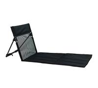 Silla de salón de Estera de Playa, Tumbona de Playa portátil Plegable con Respaldo Respirable Respaldo, Silla de Piso Plegable Liviana para Piscina para Acampar de Pesca de Caminata, Negro, liquidado