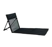 Silla de salón de estera de playa, tumbona de playa portátil plegable con respaldo respirable respaldo, silla de piso plegable liviana para piscina para acampar de pesca de caminata, negro, liquidado