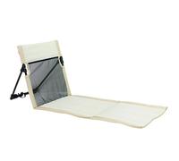 Silla de salón de Estera de Playa, Tumbona de Playa portátil Plegable con Respaldo Respirable Respaldo, Silla de Piso Plegable Liviana para Piscina para Acampar de Pesca de Caminata, Beige, lloungado
