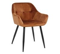 Silla de salón emia en terciopelo 61x56.5x84 cm