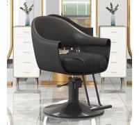 Silla de salón giratoria de 360°, asiento ancho de spa y champú, taburete multifuncional para peluquerías y profesionales de la belleza (negro) - Cómodo y elegante