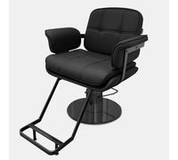 Silla de salón hidráulica profesional, trono giratorio de 360° con base de gran tamaño, piel sintética de grado médico y capacidad de 440 libras para clínicas de belleza