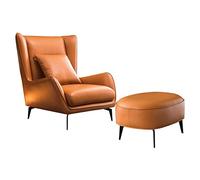 Silla de salón moderna de cuero, sillón individual para sala de estar, dormitorio y oficina en casa, elegante silla tapizada para mayor comodidad y elegancia