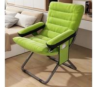 Silla de salón plegable portátil para dormitorio y sala de estar, silla de luna de metal, sillón de lectura compacto, ideal para dormitorios y espacios pequeños, asiento elegante y cómodo