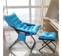 Silla de salón plegable y ajustable portátil reclinable acolchada para sala de estar y dormitorio, silla de lectura que ahorra espacio, muebles versátiles