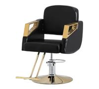 Silla de salón profesional con asiento ancho, marco resistente, altura ajustable, giro de 360 grados