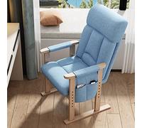 Silla de salón, silla tapizada con reposabrazos y bolsillos laterales, sofá de sala de estar contemporáneo para adultos, asientos de ocio interior, color azul
