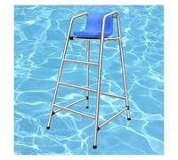 Silla de Salvavidas metálica Desmontable, Ajustable de 1,2 a 1,8 Metros (4 a 6 pies) para Piscina, portátil, con Plataforma de 2 a 4 escalones y Asiento de ABS cómodo, soporta hasta 300 kg (